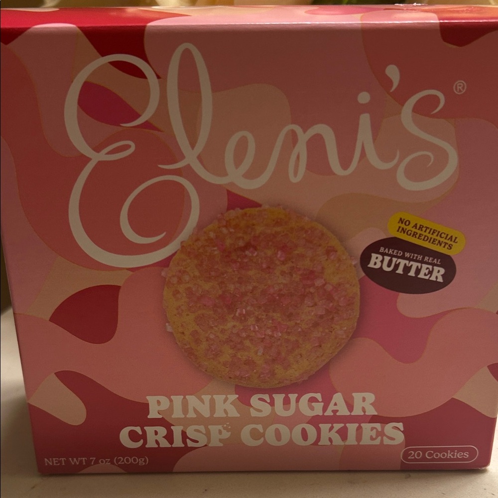 Elenis Pink Sugar Crisp Cookies